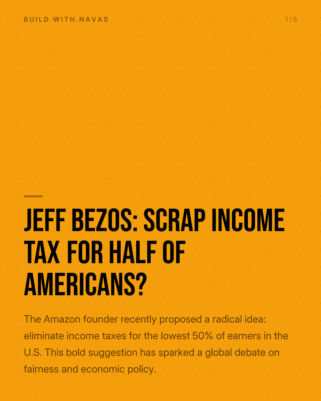 Jeff Bezos: Scrap Income Tax for Half of Americans?