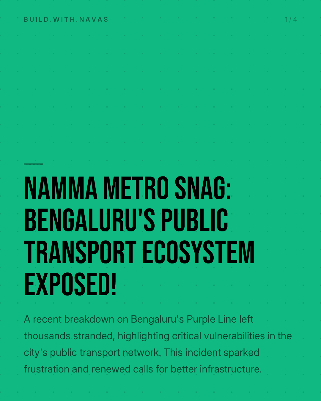 Namma Metro Snag: Bengaluru's Public Transport Ecosystem Exposed!