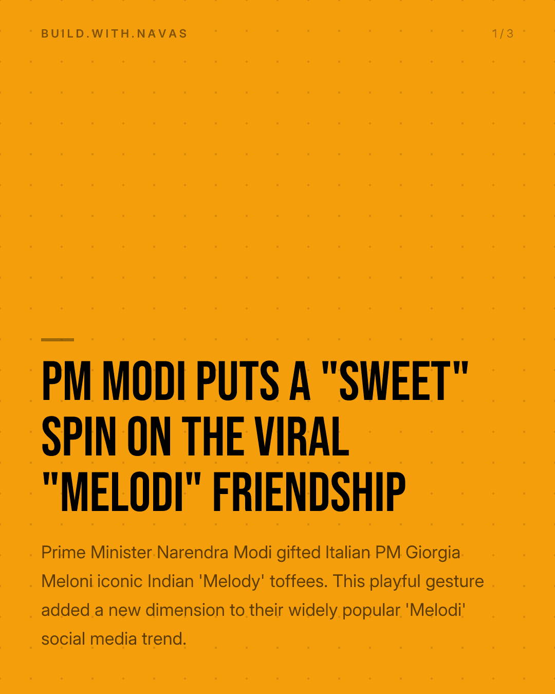 PM Modi Puts a "Sweet" Spin on the Viral "Melodi" Friendship