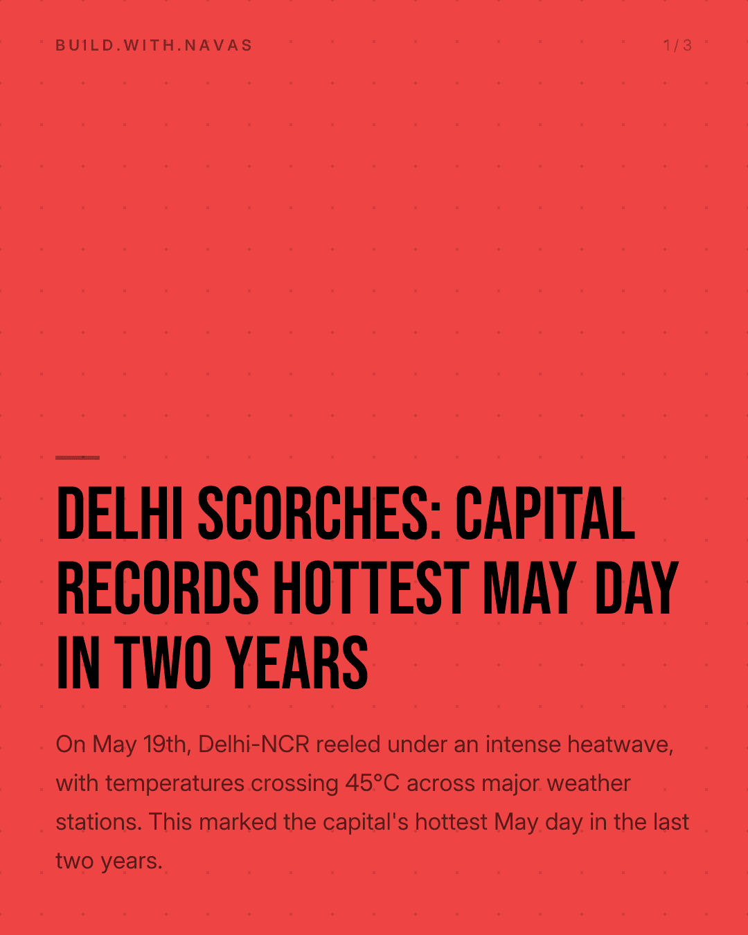 Delhi Scorches: Capital Records Hottest May Day in Two Years