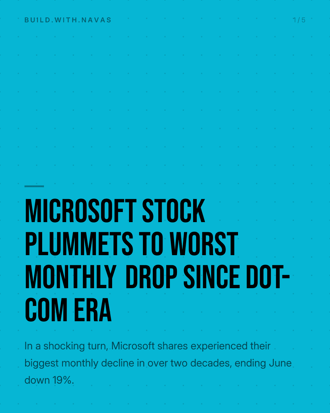 Microsoft Stock Plummets to Worst Monthly Drop Since Dot-Com Era