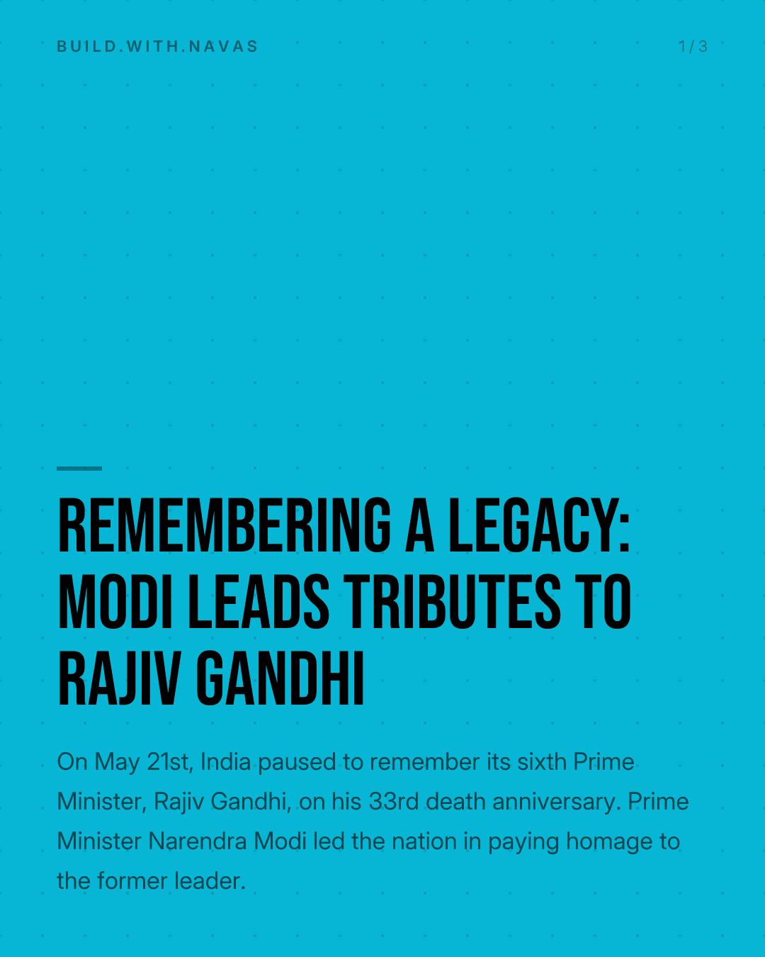 Remembering a Legacy: Modi Leads Tributes to Rajiv Gandhi