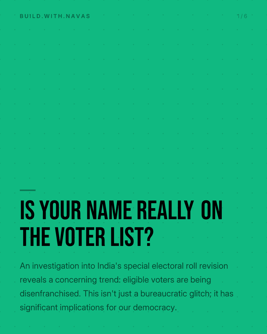 Is Your Name Really On The Voter List?
