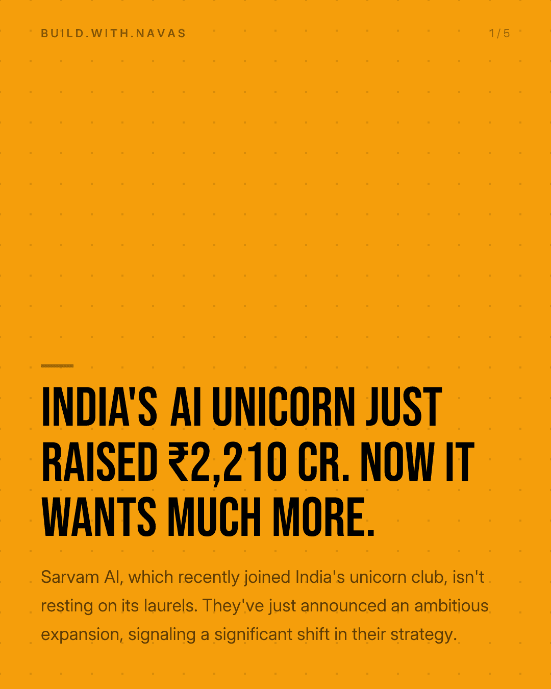 India's AI Unicorn Just Raised ₹2,210 Cr. Now It Wants Much More.