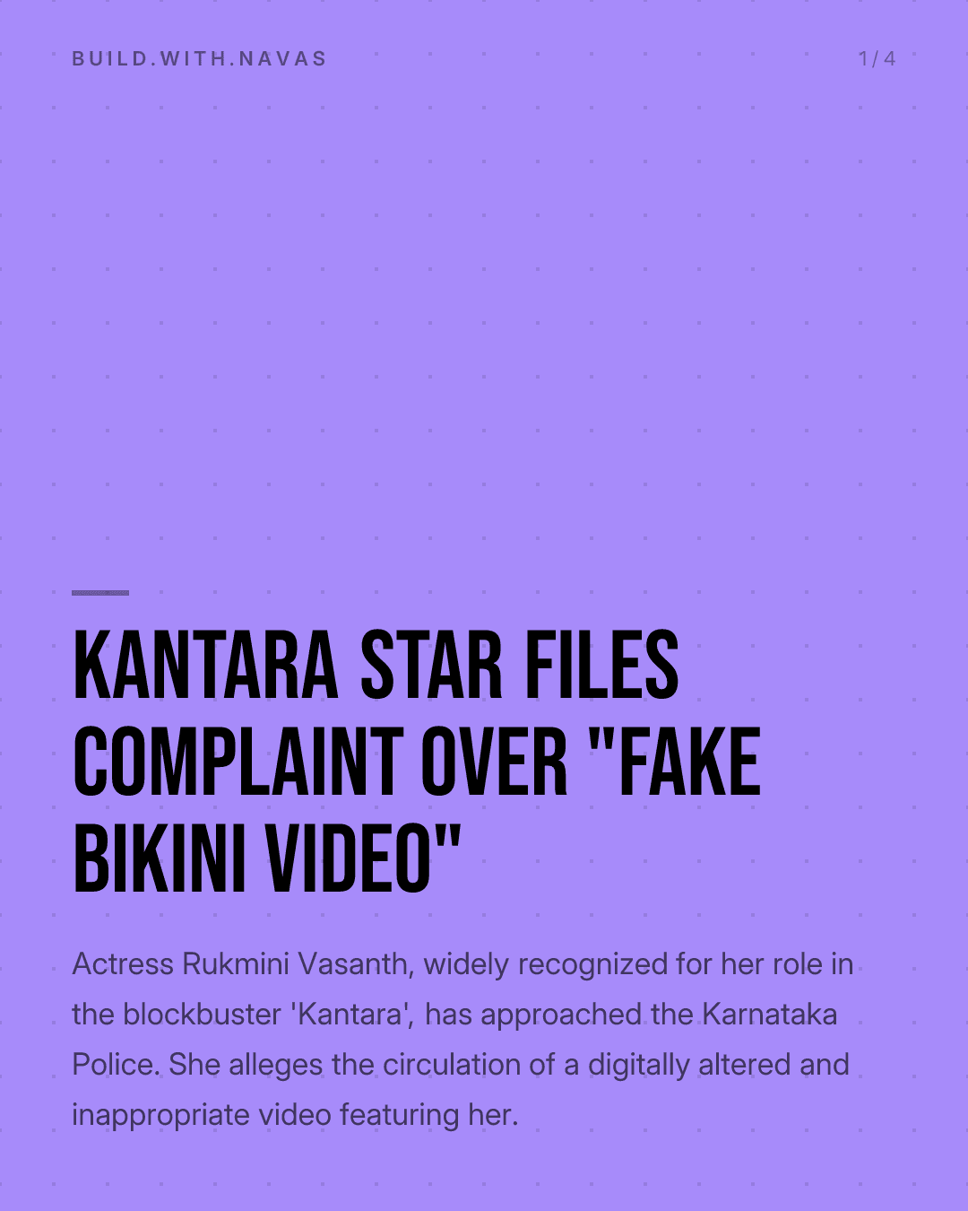 Kantara Star Files Complaint Over "Fake Bikini Video"