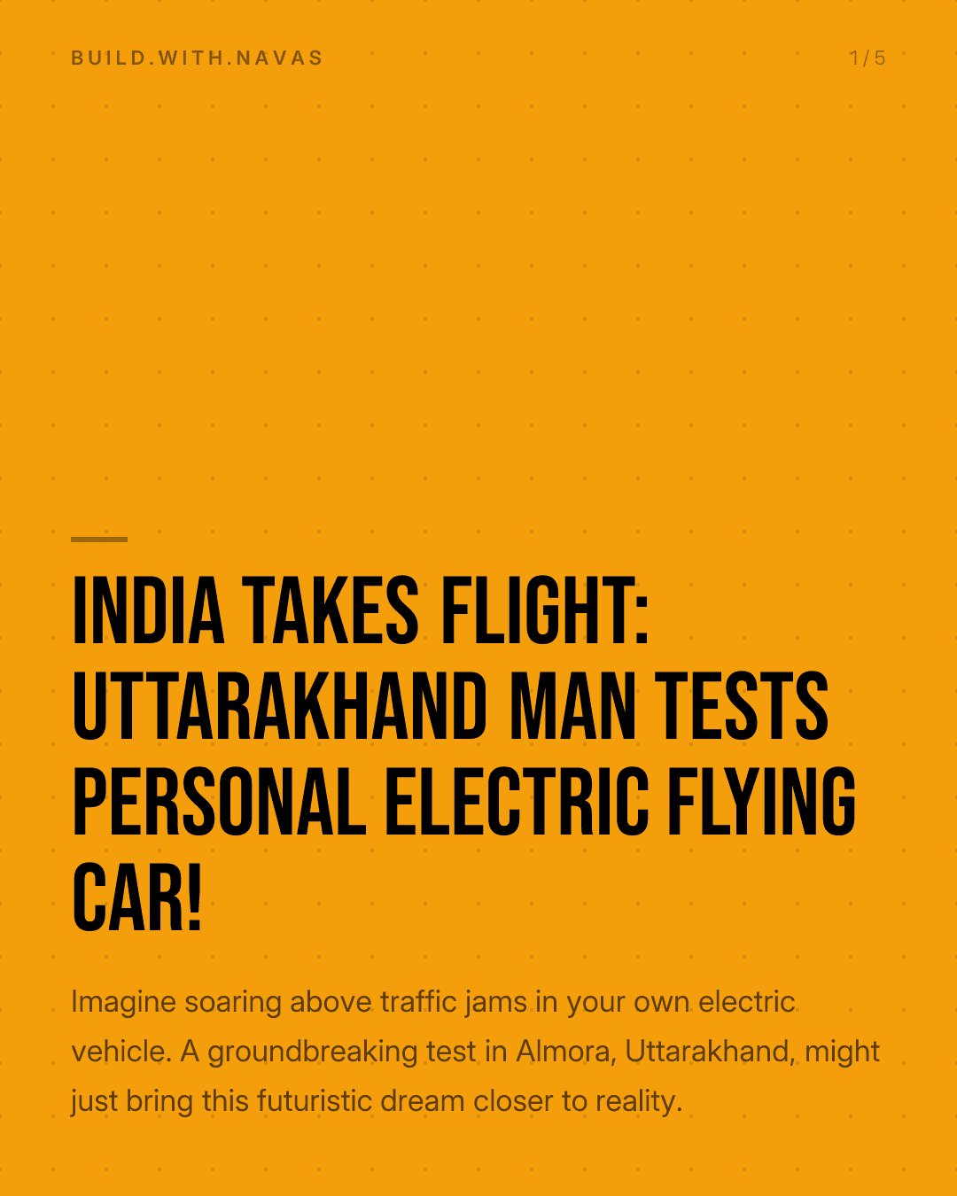India Takes Flight: Uttarakhand Man Tests Personal Electric Flying Car!