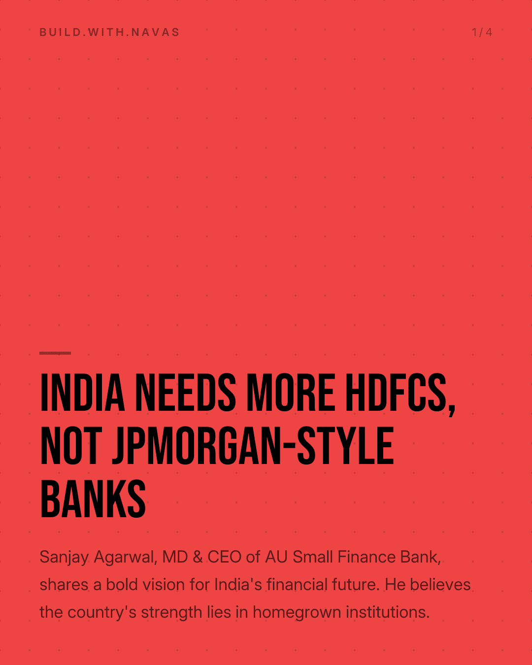 India Needs More HDFCs, Not JPMorgan-Style Banks