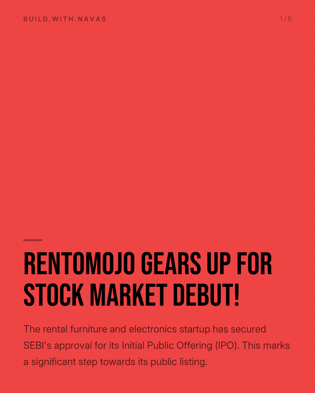 RentoMojo Gears Up for Stock Market Debut!