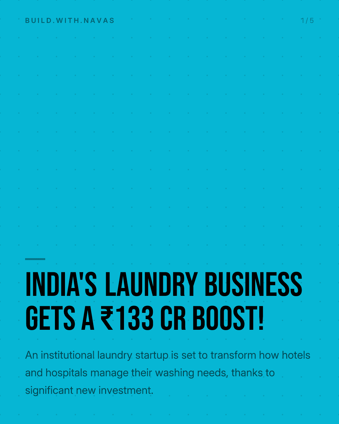India's Laundry Business Gets a ₹133 Cr Boost!