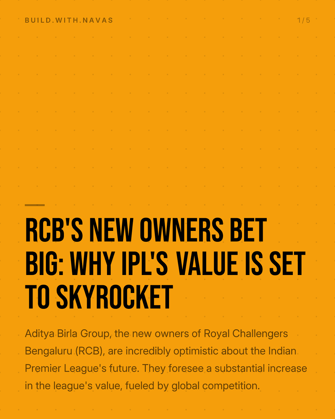 RCB's New Owners Bet Big: Why IPL's Value Is Set to Skyrocket