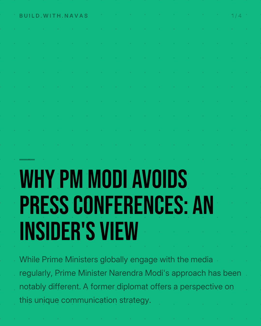 Why PM Modi Avoids Press Conferences: An Insider's View