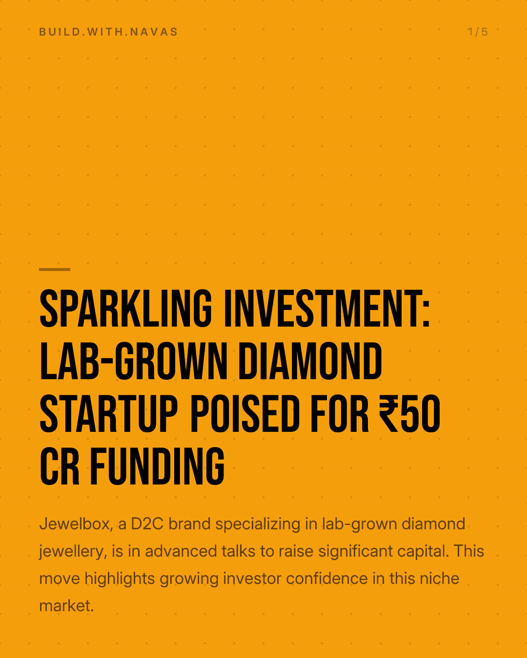 Sparkling Investment: Lab-Grown Diamond Startup Poised for ₹50 Cr Funding