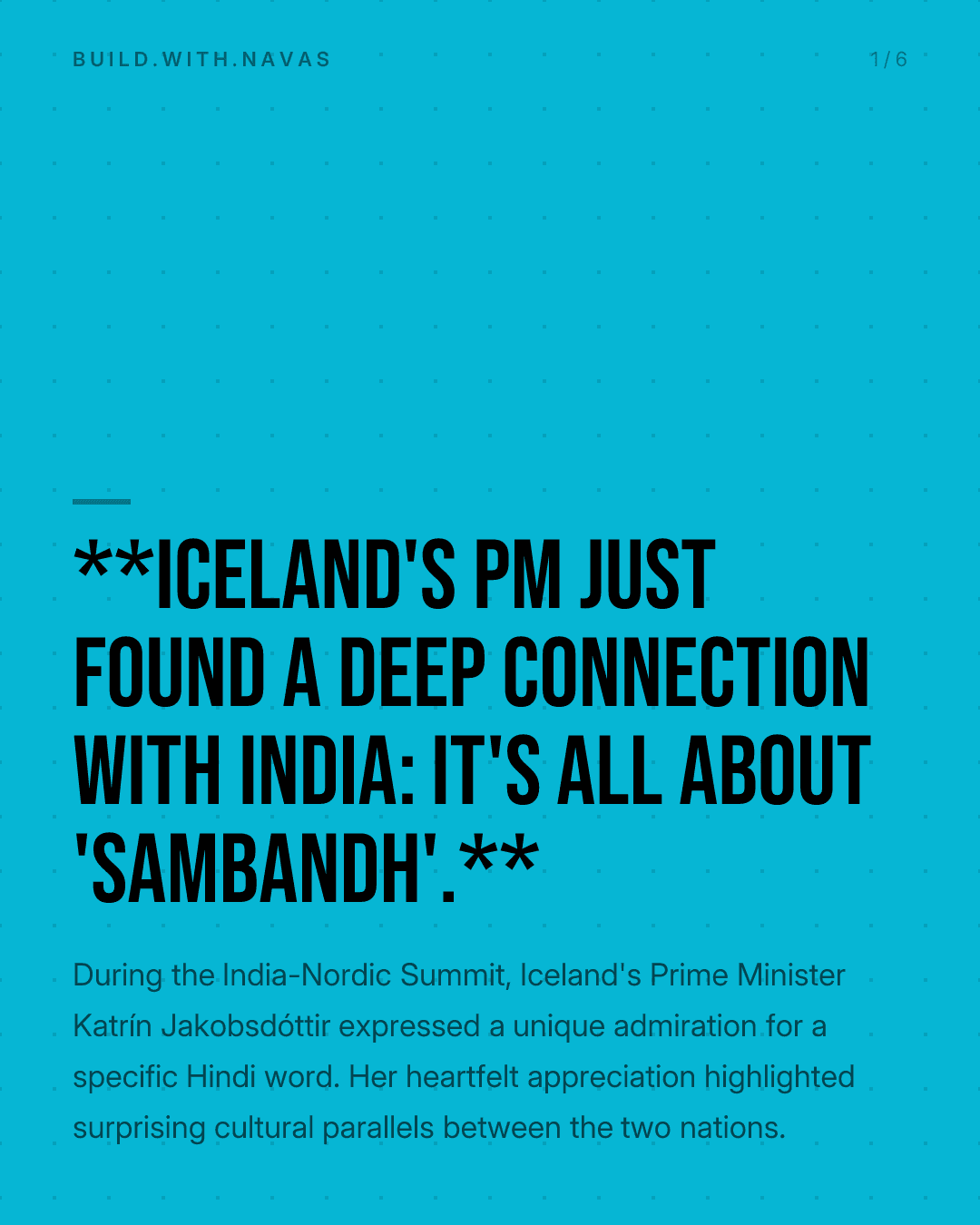 **Iceland's PM Just Found a Deep Connection with India: It's All About 'Sambandh'.**