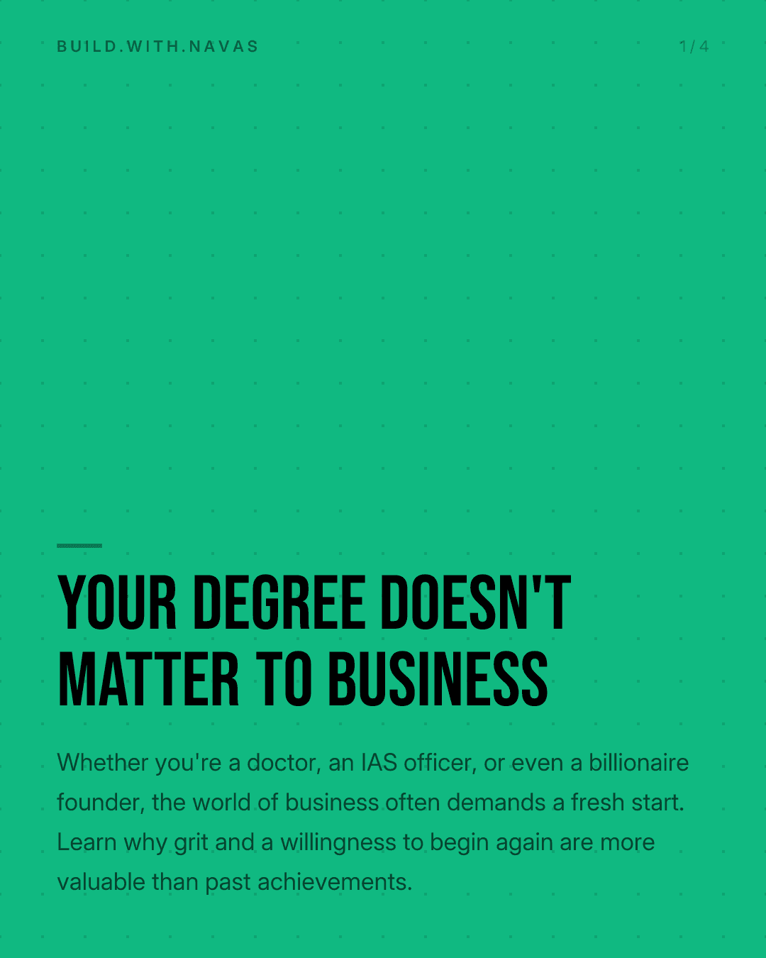Your Degree Doesn't Matter to Business