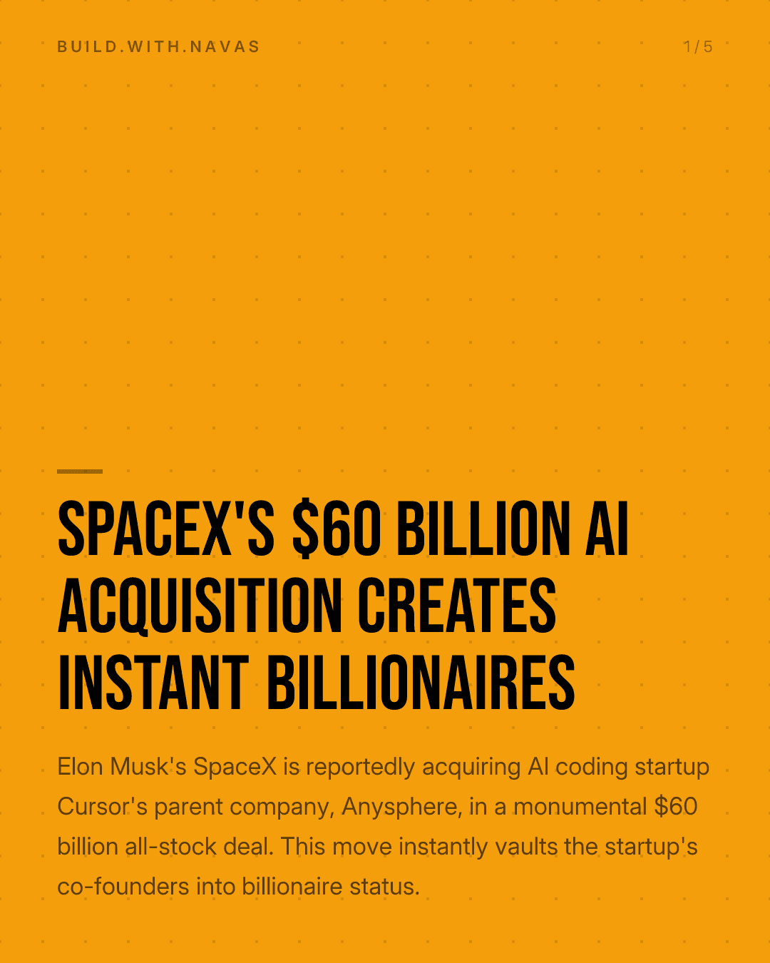 SpaceX's $60 Billion AI Acquisition Creates Instant Billionaires