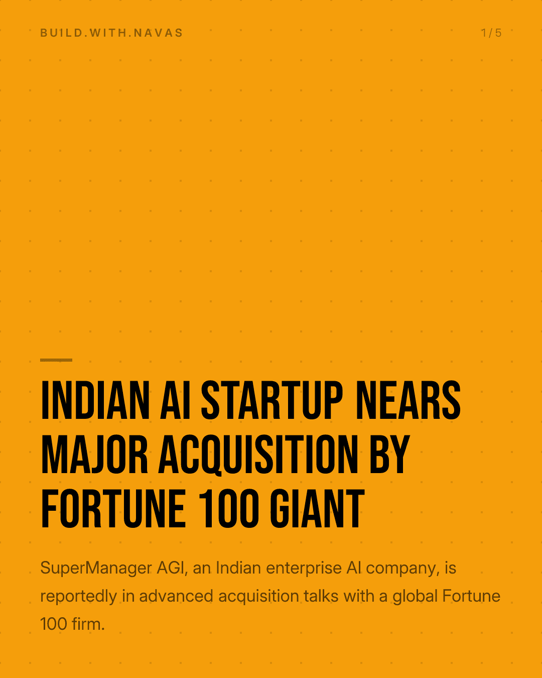 Indian AI Startup Nears Major Acquisition by Fortune 100 Giant