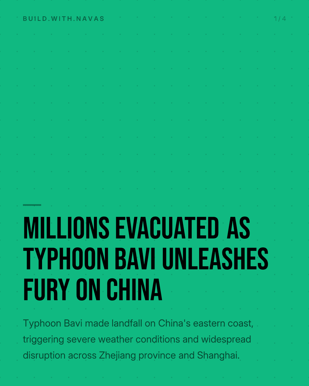 Millions Evacuated as Typhoon Bavi Unleashes Fury on China
