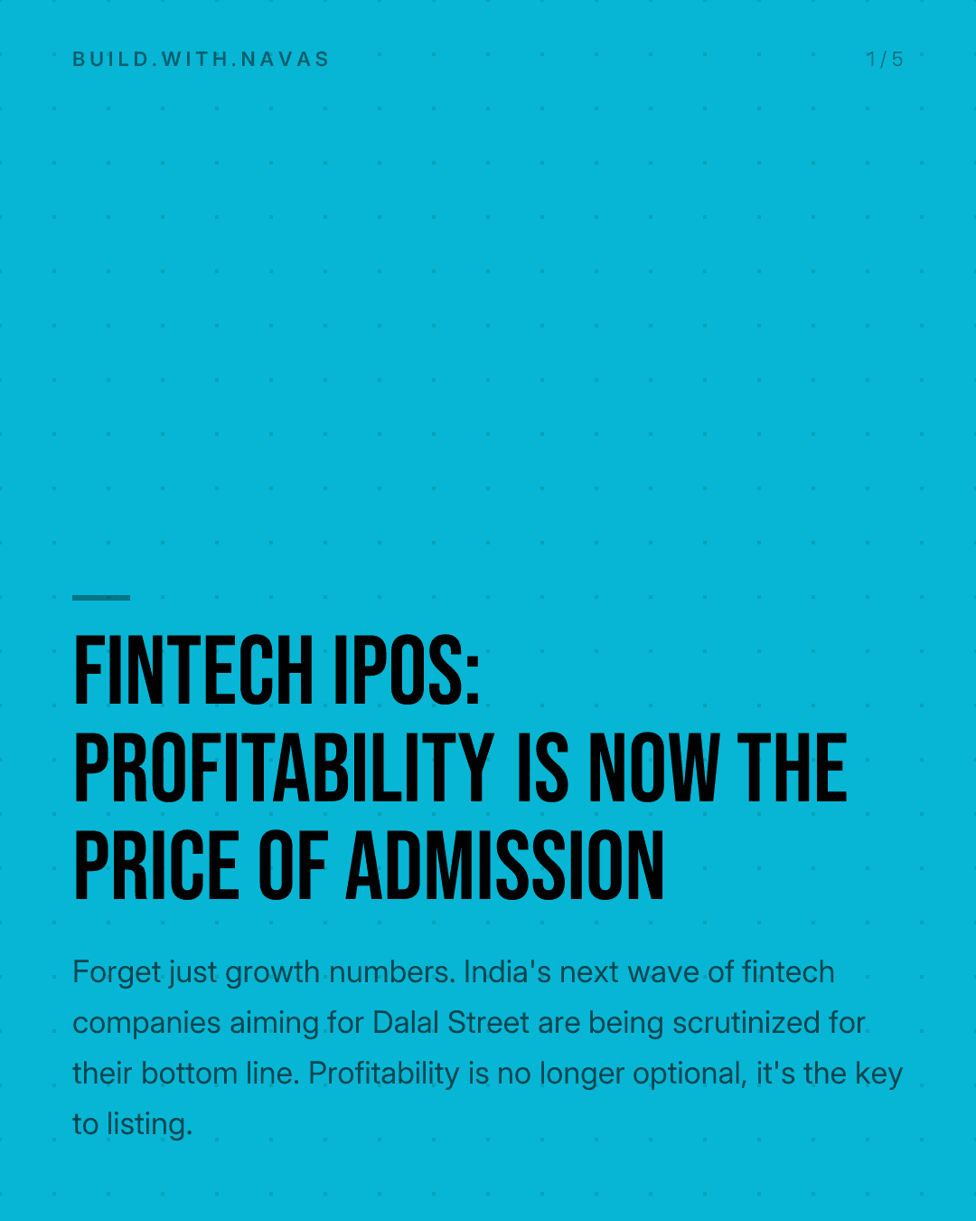 Fintech IPOs: Profitability is NOW the Price of Admission