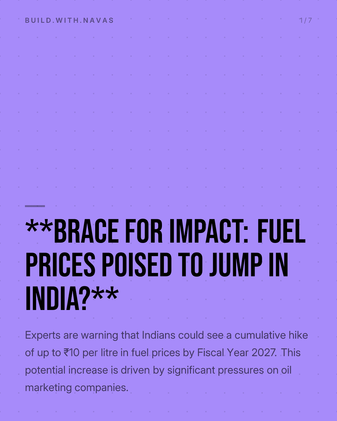 **Brace for Impact: Fuel Prices Poised to Jump in India?**