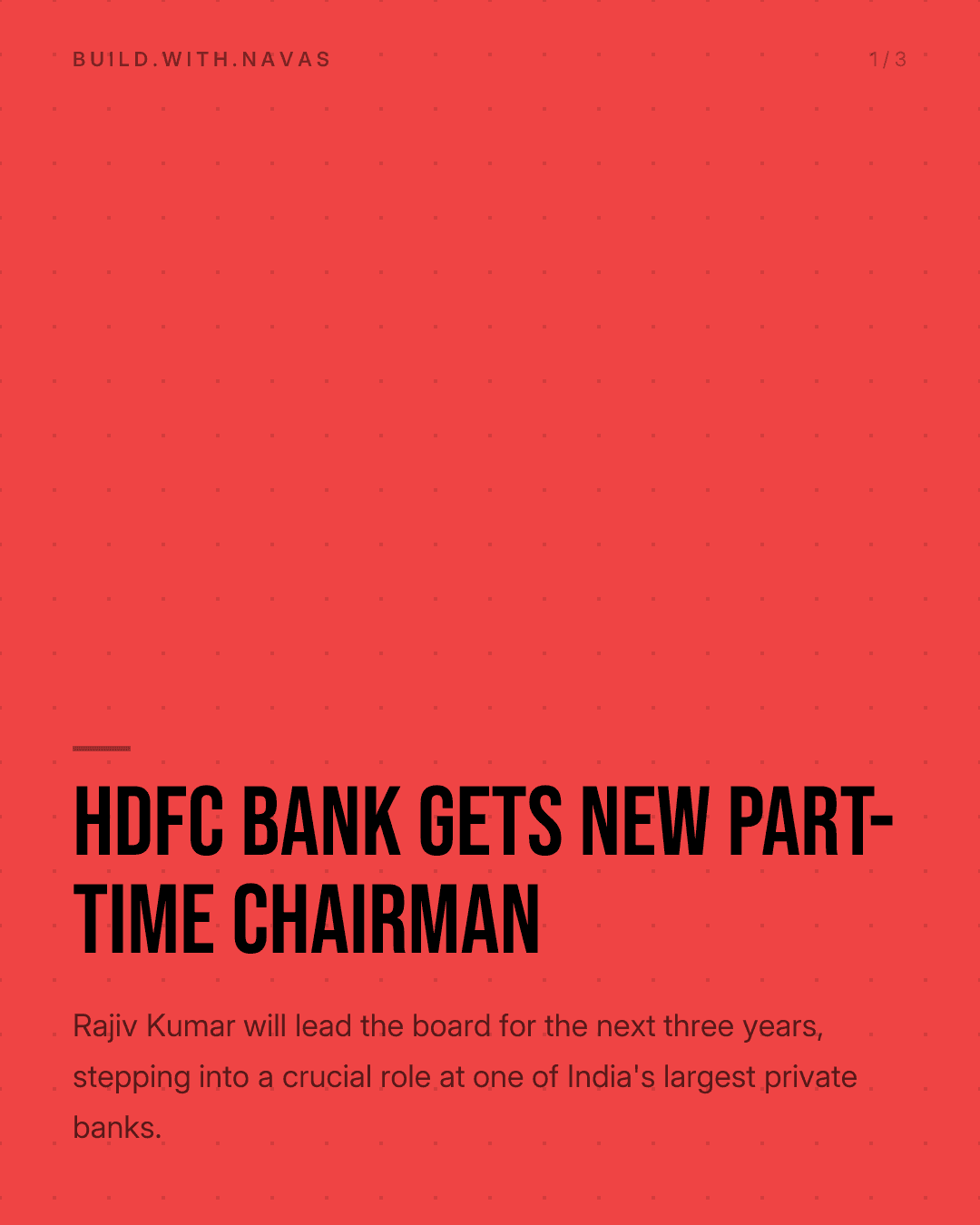HDFC Bank Gets New Part-Time Chairman
