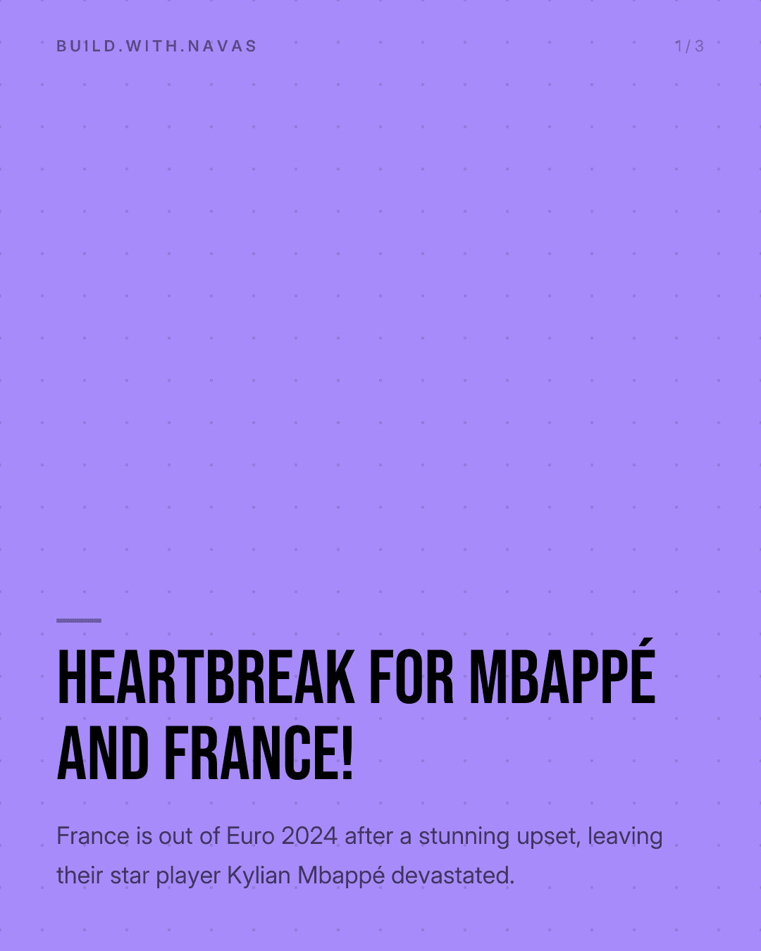 Heartbreak for Mbappé and France!