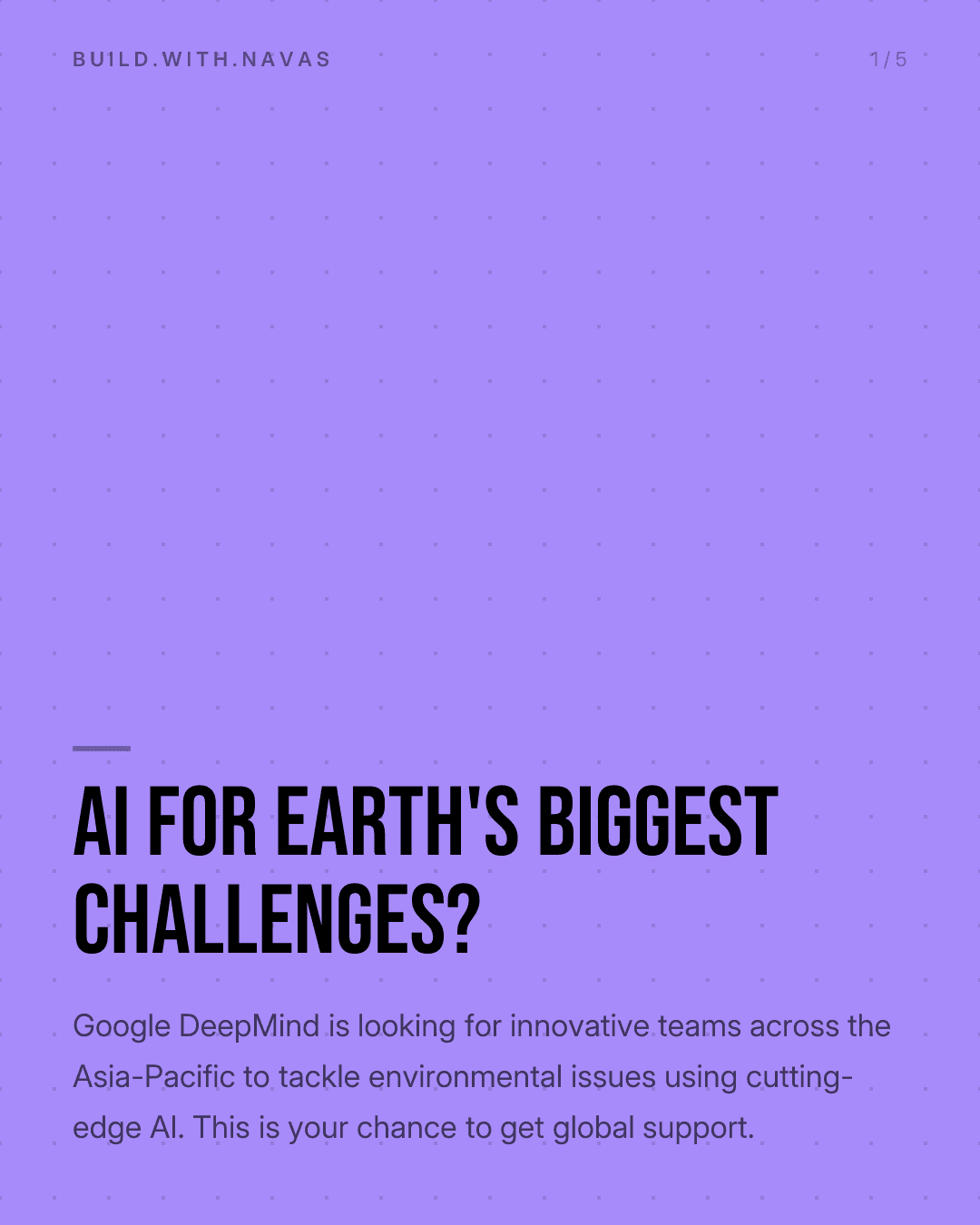 AI for Earth's Biggest Challenges?