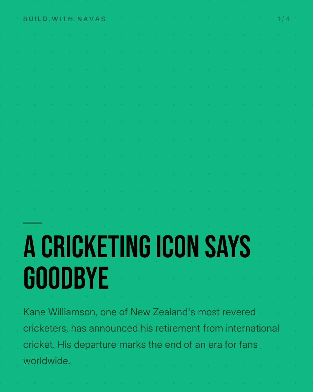 A Cricketing Icon Says Goodbye