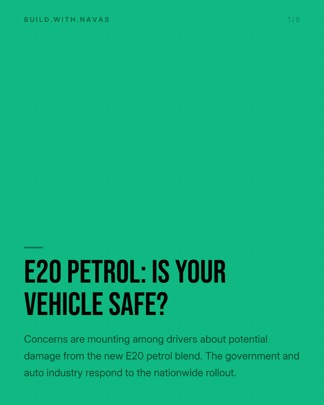 E20 Petrol: Is Your Vehicle Safe?