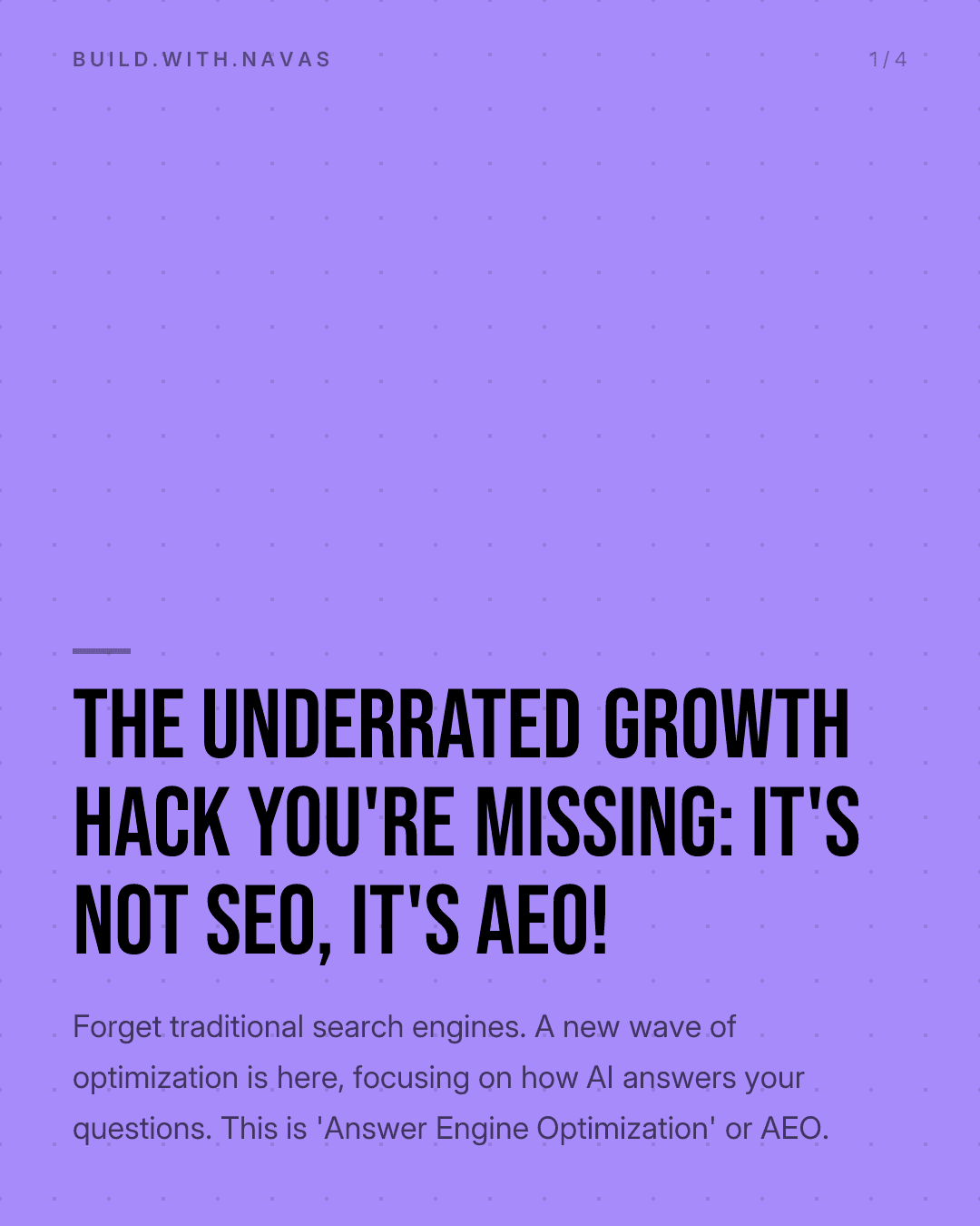 The Underrated Growth Hack You're Missing: It's Not SEO, It's AEO!